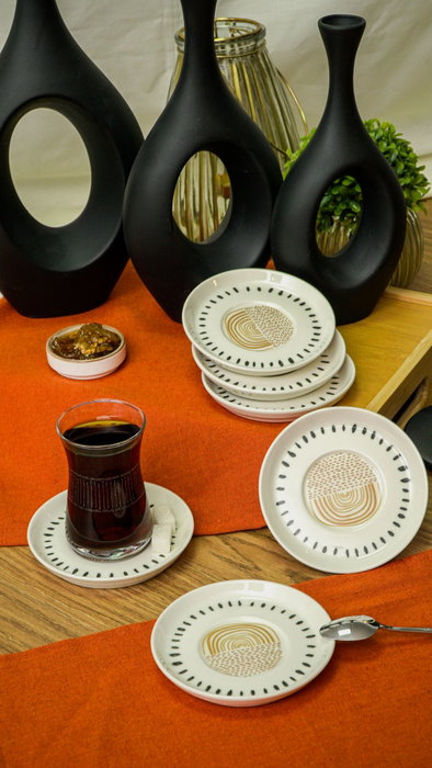 Hermia Yakamoz 6 Juego de 6 platos de porcelana Multicolor Hermia Yakamoz 6 Juego de 6 platos de porcelana Multicolor